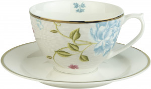 Кофейная пара капучино Laura Ashley Cobblestone Pinstripe, 260мл