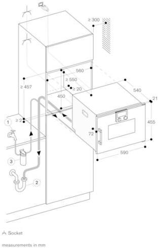 Gaggenau Комбинированная стеклянная печь Serie 200 Bsp260131  - Вид №1
