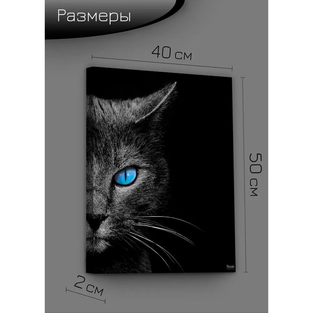 Картина на холсте Ночная кошка 40x50 см FBRUSH STLM-2051417 - Вид №7