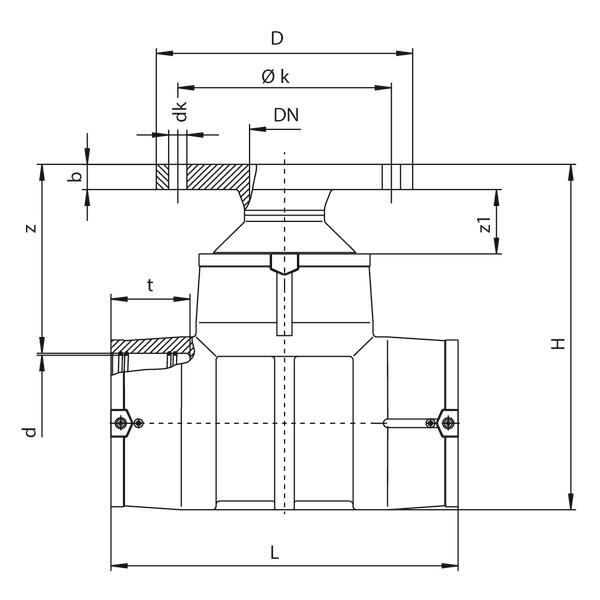 SANIT 661035 Фланец тройники  - Вид №1