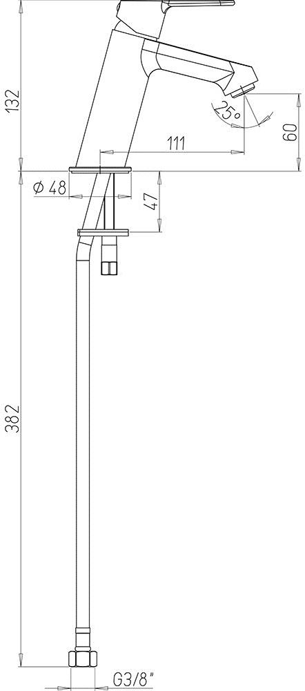 Paini Unika 59CR205LMKM смеситель для раковины - Вид №3