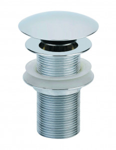 122800 000 00  Дизайнерский слив с двустворчатым клапаном для умывальника без перелива, h. 100 мм, хром Valentin Хром