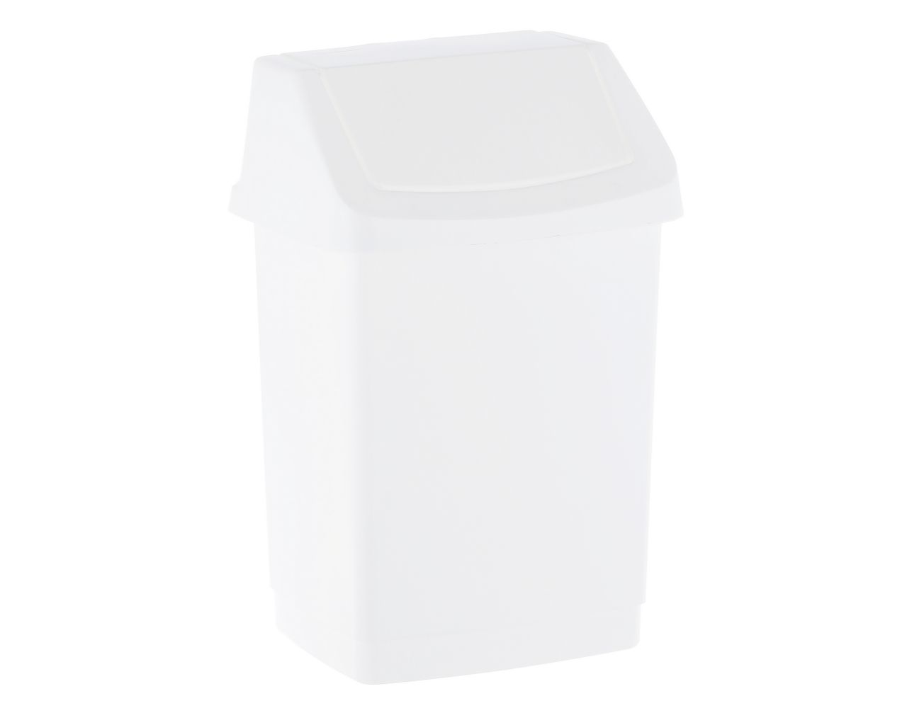 B8B Мусорная корзина с откидной крышкой из пластика вместимостью 15 л, цвет БЕЛЫЙ Merida 