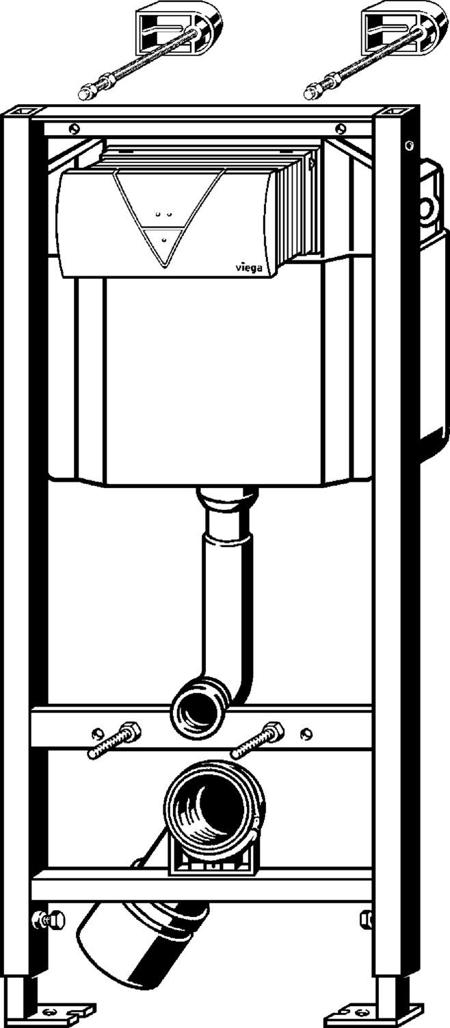 Системная техника  Viegaswift, Steptec, Viega Eco Plus, Viega Mono, панели смыва и принадлежности  T3 Viega Eco Plus  Элементы для унитазов, элементы для умывальников VIEGA 673 192 Модель 8180.29 Santreyd  - Вид №2