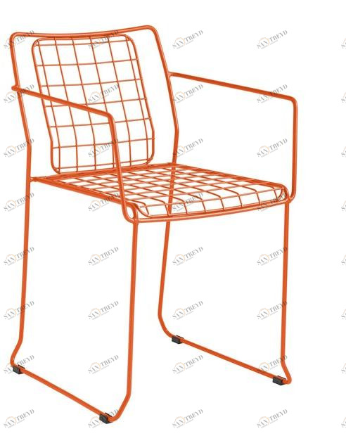 iSimar Стул с салазками из оцинкованной стали с подлокотниками Rotterdam 8052