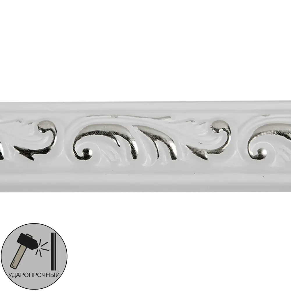 Молдинг настенный полистирол Decomaster 130-60 белый 80х15х2000 мм STLM-2074295