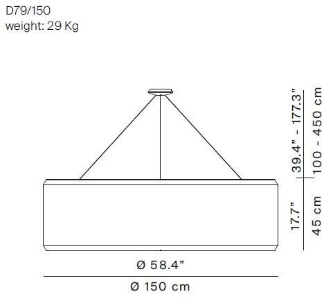 LUCEPLAN Звукопоглощающий подвесной светодиодный светильник в ткани sun-id-1450265 - Вид №7
