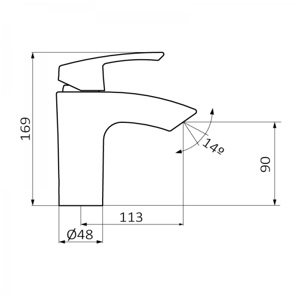 Смеситель для раковины PREMIER GRB MIXERS 50514500  - Вид №1