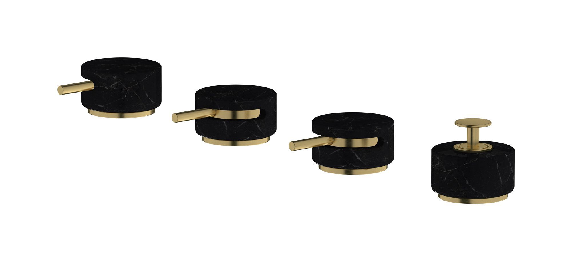 Мраморный встраиваемый смеситель для ванны с 4 отверстиями IB мрамор + мрамор Elle ARCH-00078524 - Вид №13