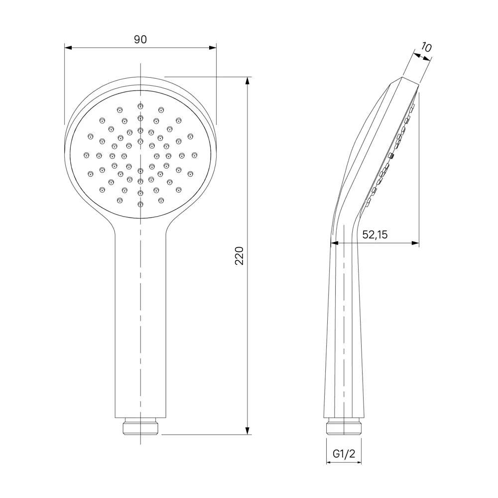 Верхний душ со смесителем Milardo Simp SIMSB1FM89 1 режим STLM-2110538 - Вид №5