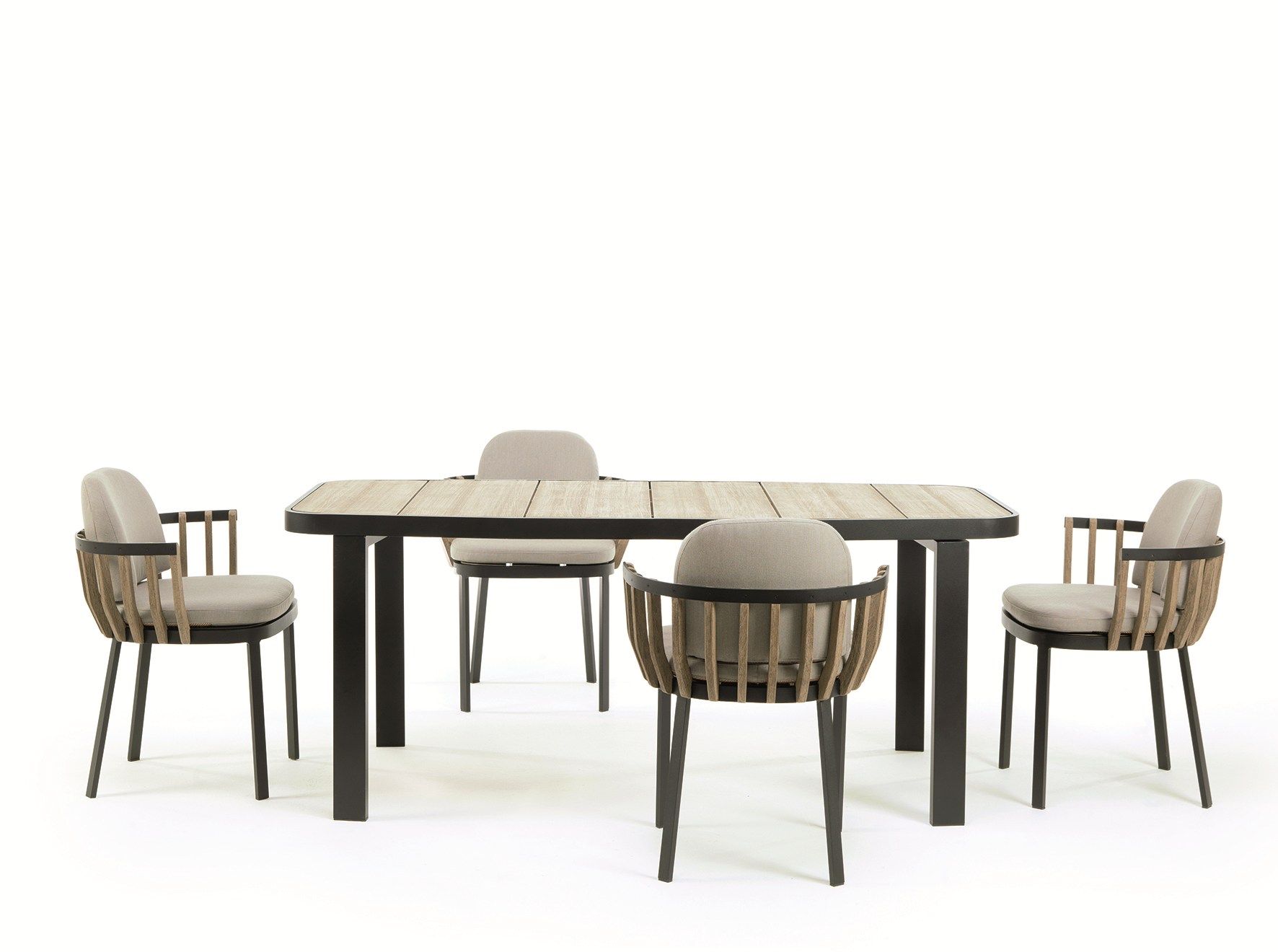 Стул для сада из тикового дерева с подлокотниками Ethimo ARCH-00131586 - Вид №4