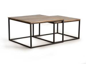 Деревянный штабелируемый квадратный журнальный столик