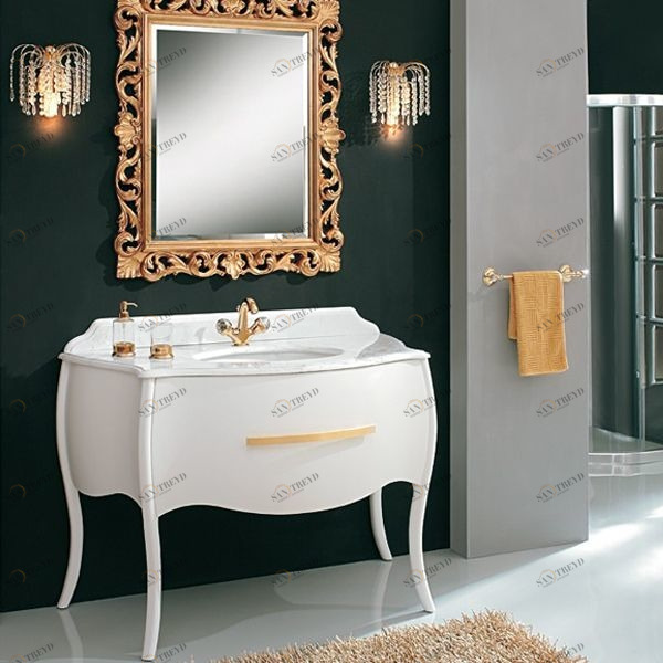 Epoque Тумба OXFORD цвет белый матовый/золото BATHROOM LINE 515LO