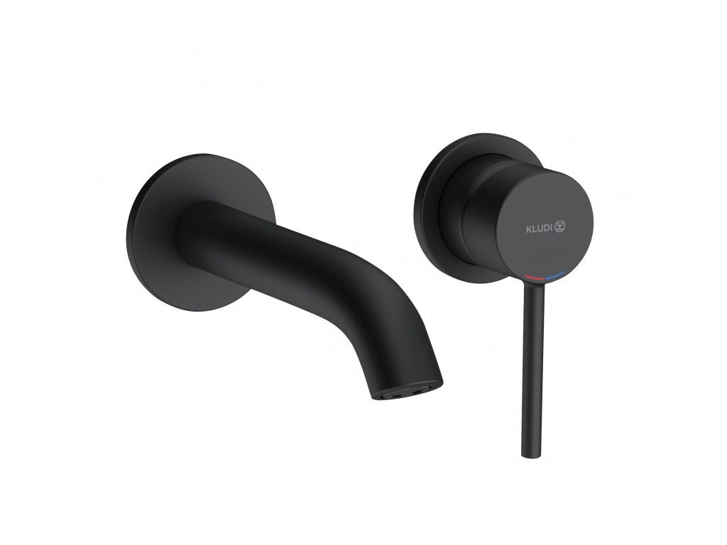 382443976 настенный смеситель для умывальника KLUDI BOZZ матовый черный 