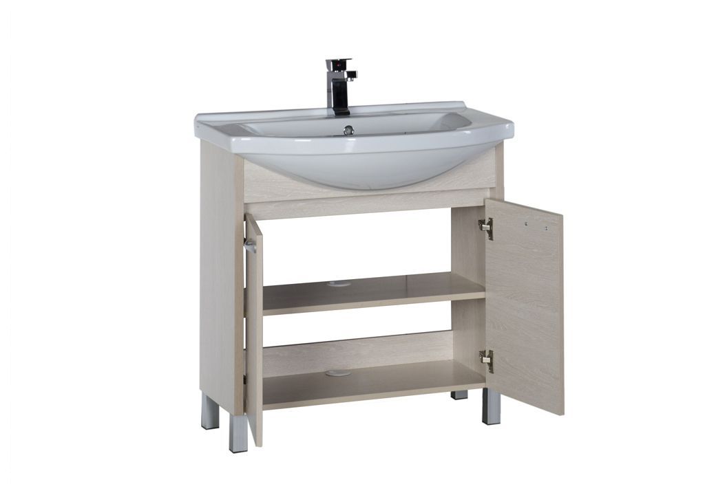 Тумба с раковиной Aquanet Донна 80 белый дуб 0016904200168864 - Вид №2