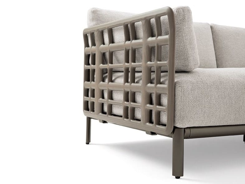 4-местный садовый диван из ткани и окрашенного металла Giorgetti Aldìa ARCH-00137710 - Вид №2