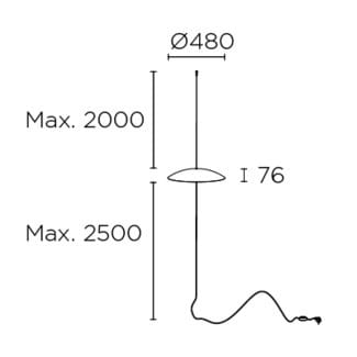 Стальная светодиодная напольная лампа LedsC4 Noway ARCH-00075802 - Вид №9