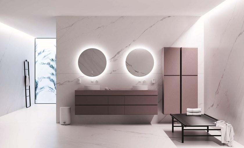 Fiora Двойная подвесная тумба под умывальник из полиуретана с ящиками Making sun-id-1383621 - Вид №2