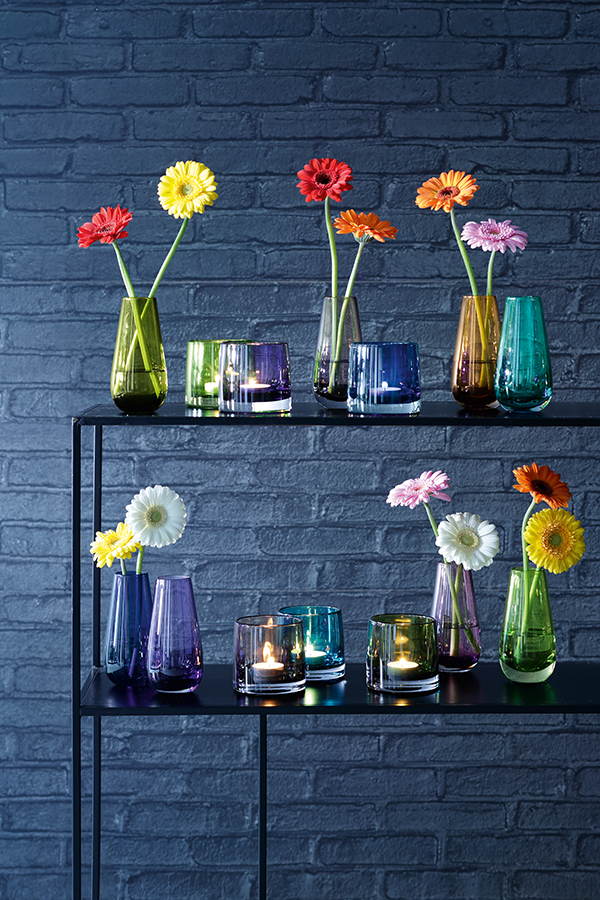 Ваза в форме бутона flower colour 14 см бирюзовая LSA INTERNATIONAL - 253385 Синий  - Вид №5