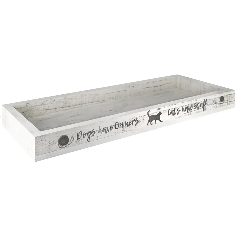 Поднос-мини прямоугольный 29.5x12 см Графио П5 дерево цвет белый Santreyd STLM-2039645