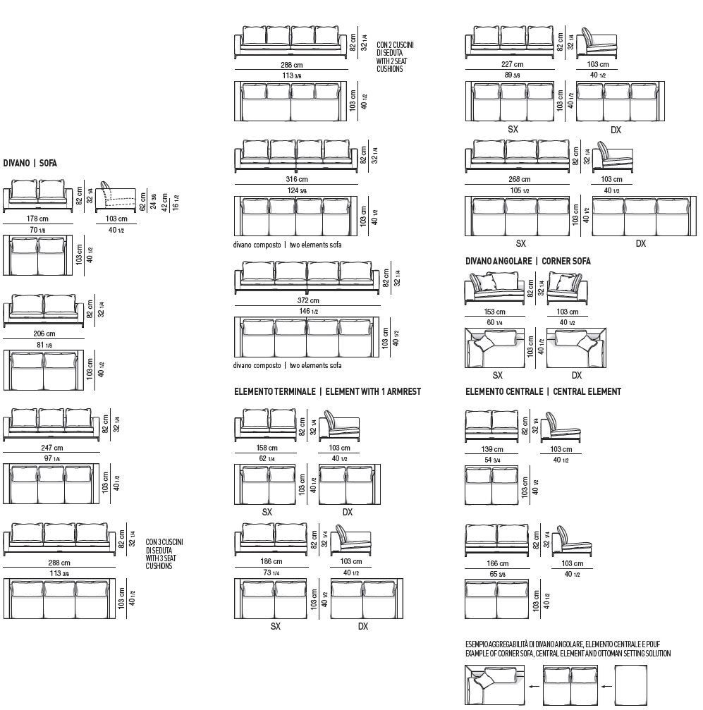 Ткань диван Minotti Andersen System ARCH-00123299 - Вид №9