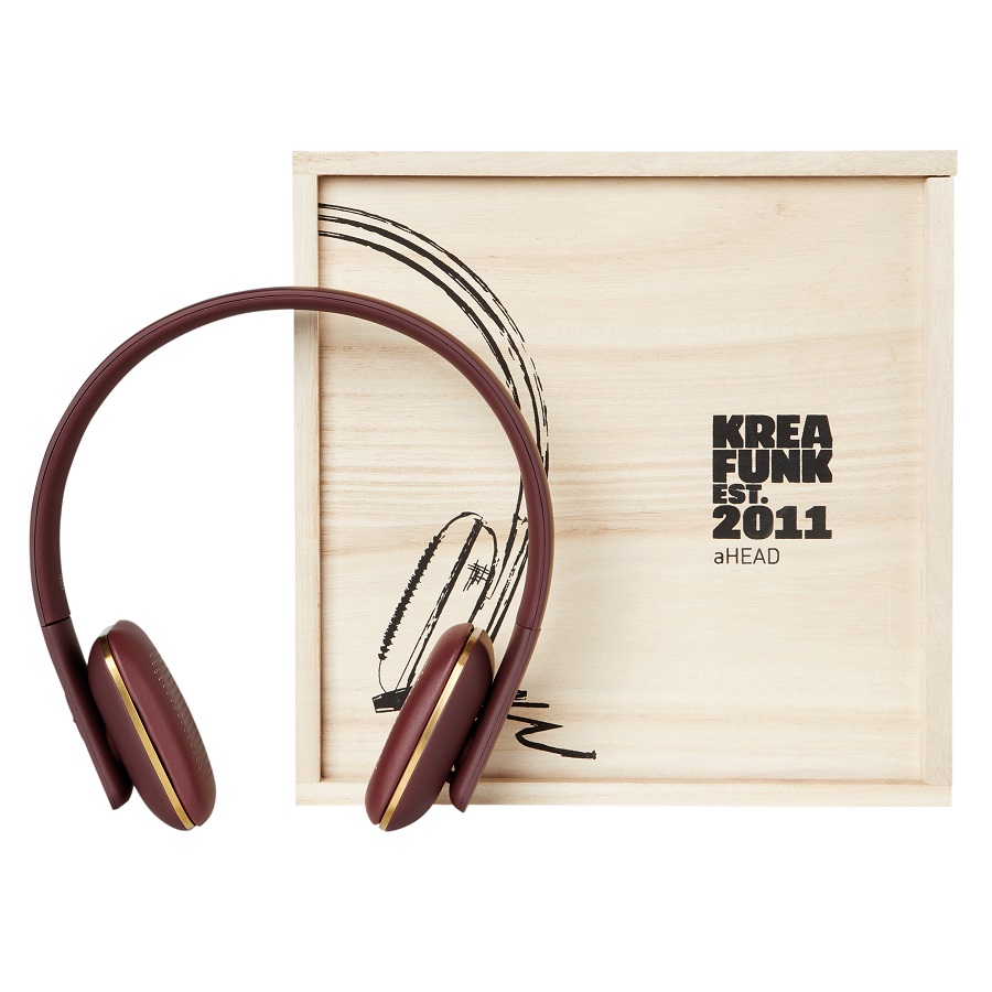 Наушники беспроводные aHEAD бордовые KREAFUNK KFSS07 - Вид №6