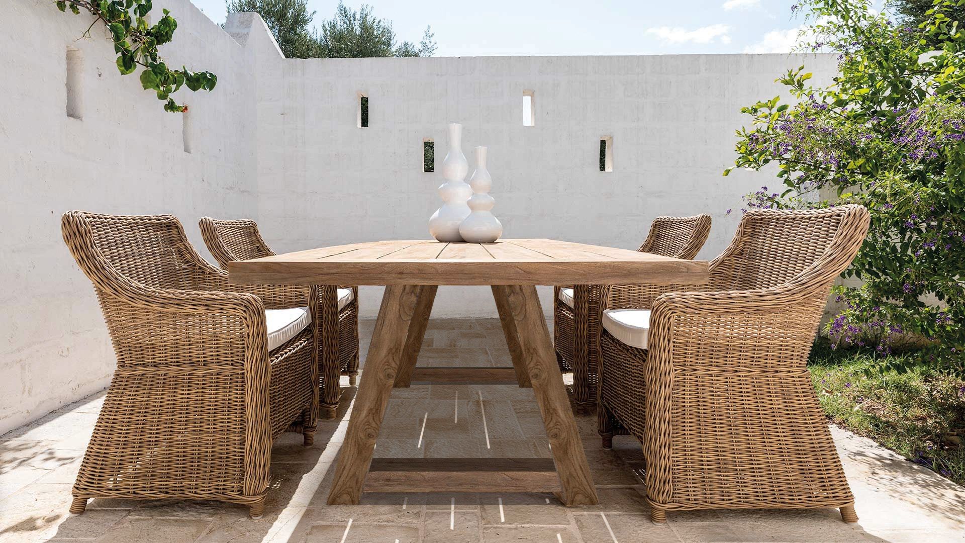 Синтетическое волокно сад стул с подлокотниками Braid Cloe ARCH-00069284 - Вид №4