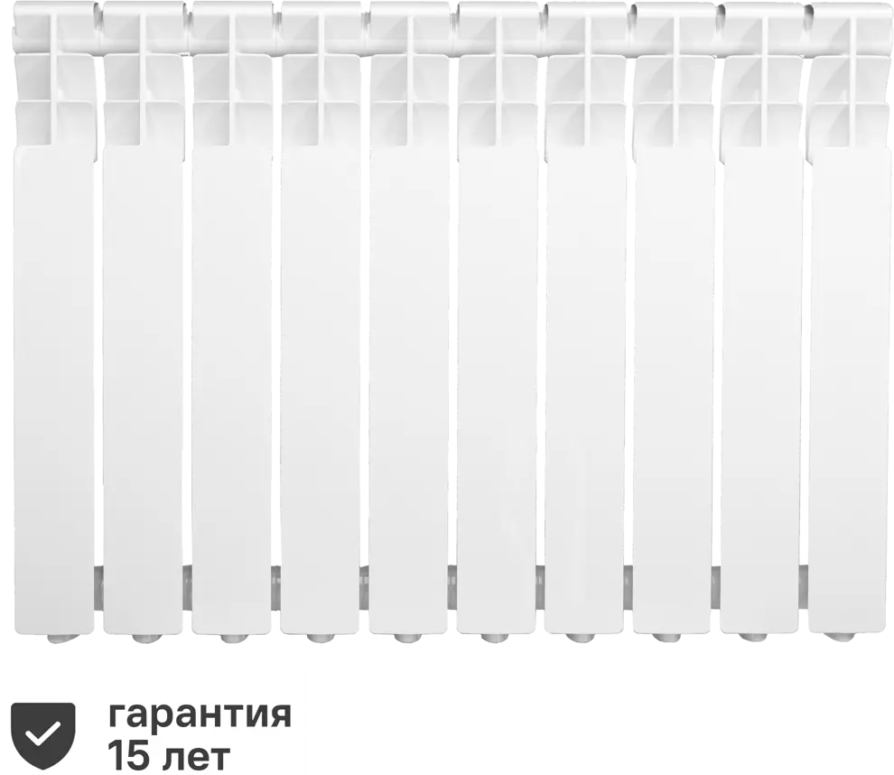 82735975 Радиатор секционный Monlan RU Aluminium 500/80 10 секций боковое подключение алюминий белый STLM-0035060