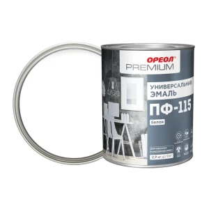 Эмаль Ореол Premium ПФ-115 глянцевая цвет белый 0.9 кг 82216092 STLM-2146786