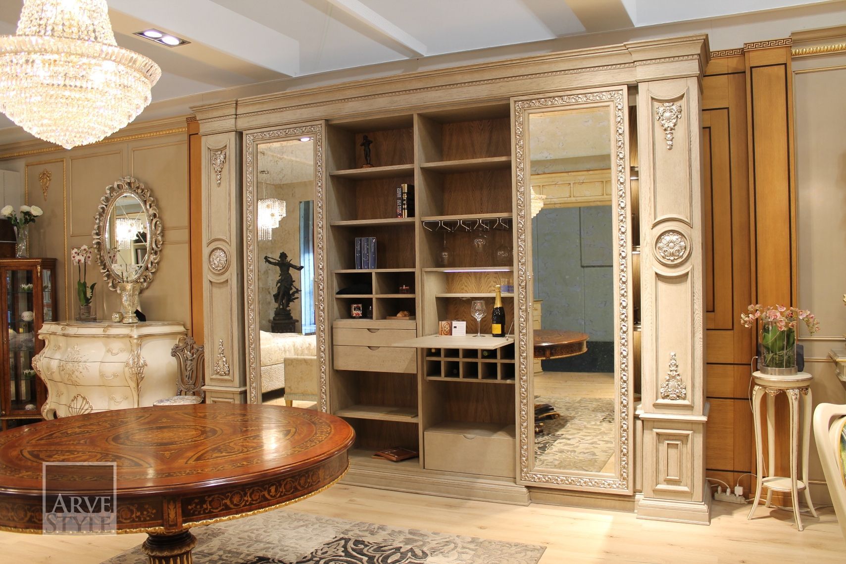 Деревянный настенный книжный шкаф с освещением Arvestyle Giulio ARCH-00117678 - Вид №8