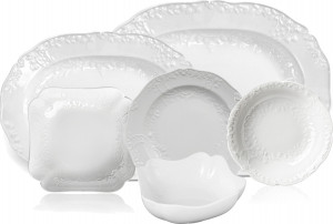 10639799 Meissen Столовый сервиз Meissen "Новый марсель, белый рельеф" 6/28 Фарфор