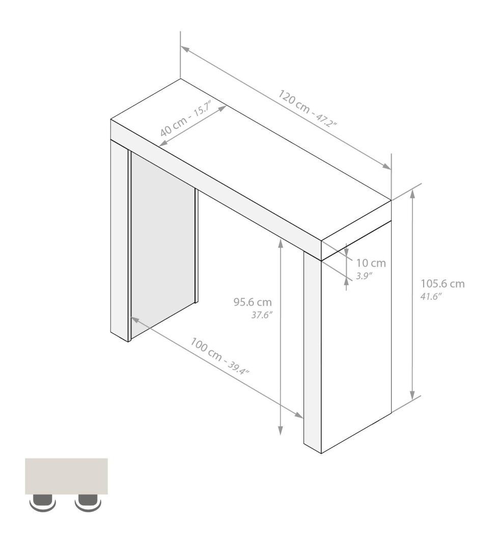 Высокий прямоугольный стол из меламиновой ткани Mobili Fiver Evolution ARCH-00103603 - Вид №32