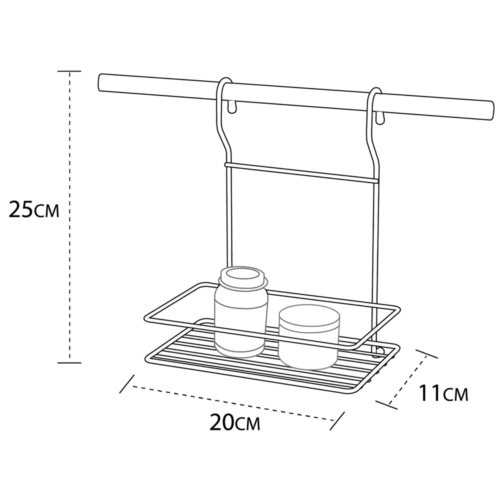 Полка малая Delinia 20x11x25 см сталь цвет бронза STLM-2033839 - Вид №3