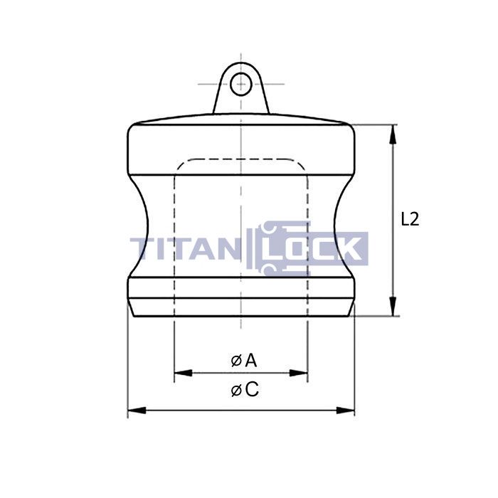 Камлок полипропиленовый тип DР, заглушка для розетки 1/2", TL50DPPP TITAN LOCK  - Вид №1