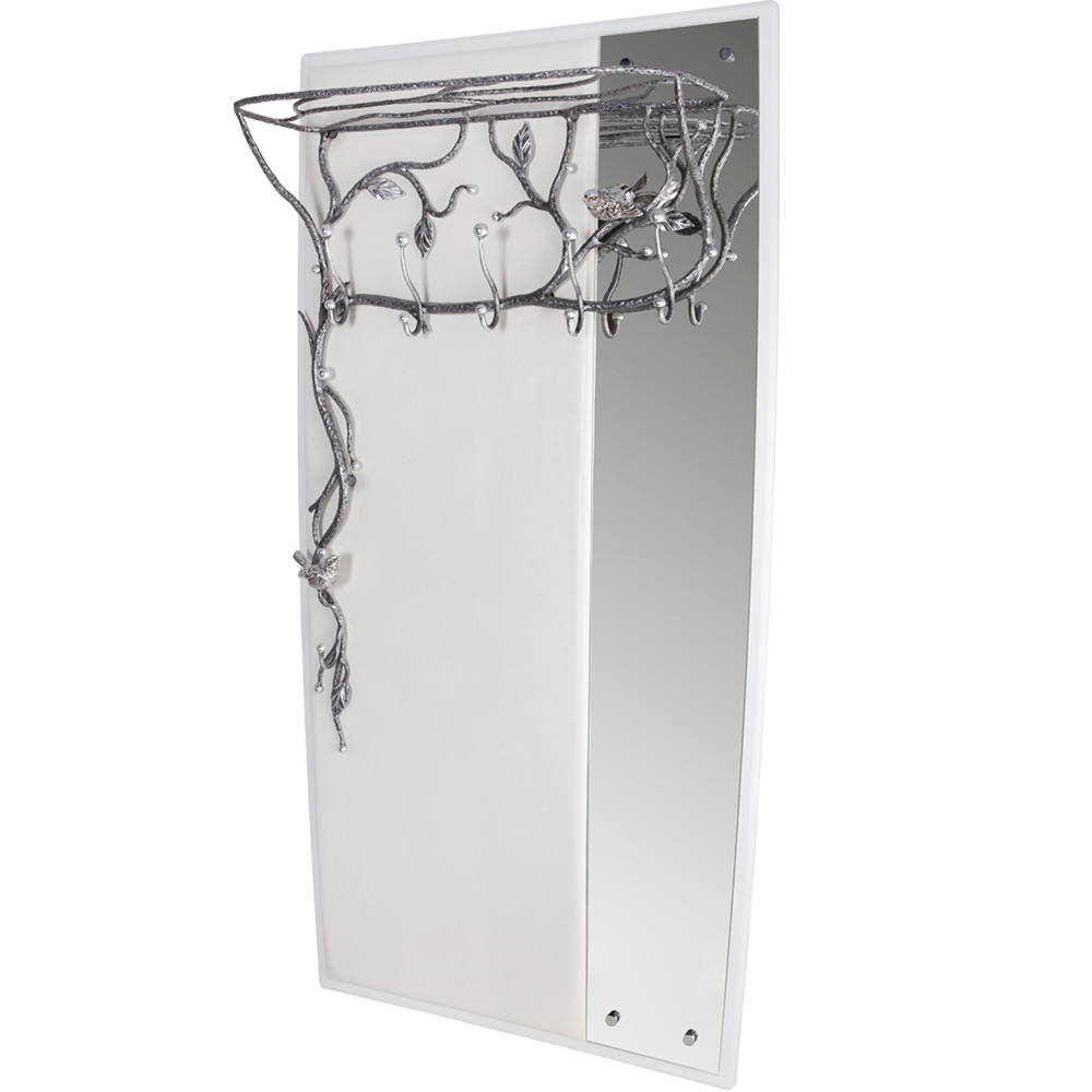 15011 Вешалка настенная Терра (с зеркалом) Айс Античное Серебро BOGACHO 4627196590359 - Вид №1