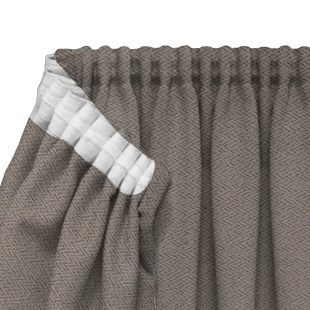 Штора на ленте со скрытыми петлями блэкаут 200x280 см цвет кремовый WITERRA STLM-2125111 - Вид №4