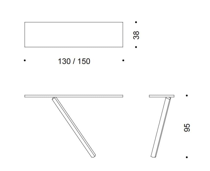 Металлическая прямоугольная консоль Desalto ARCH-00037926 - Вид №2