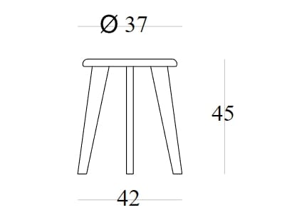 Твердый деревянный низкий стул SIPA Jolly ARCH-00021785 - Вид №4
