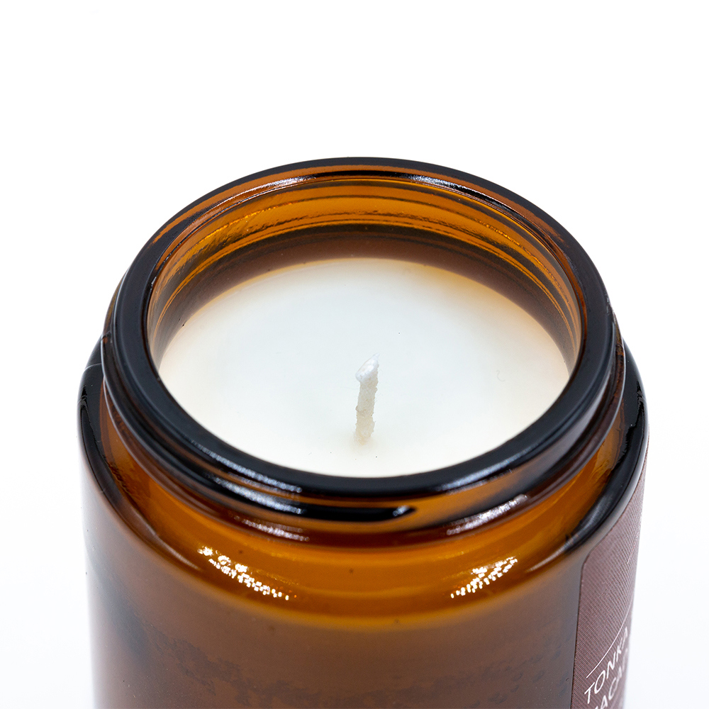 89090949 Свеча ароматизированная в стеклянной банке Lavender Basil коричневая 90 г STLM-0078271 STELLA FRAGRANCE  - Вид №1