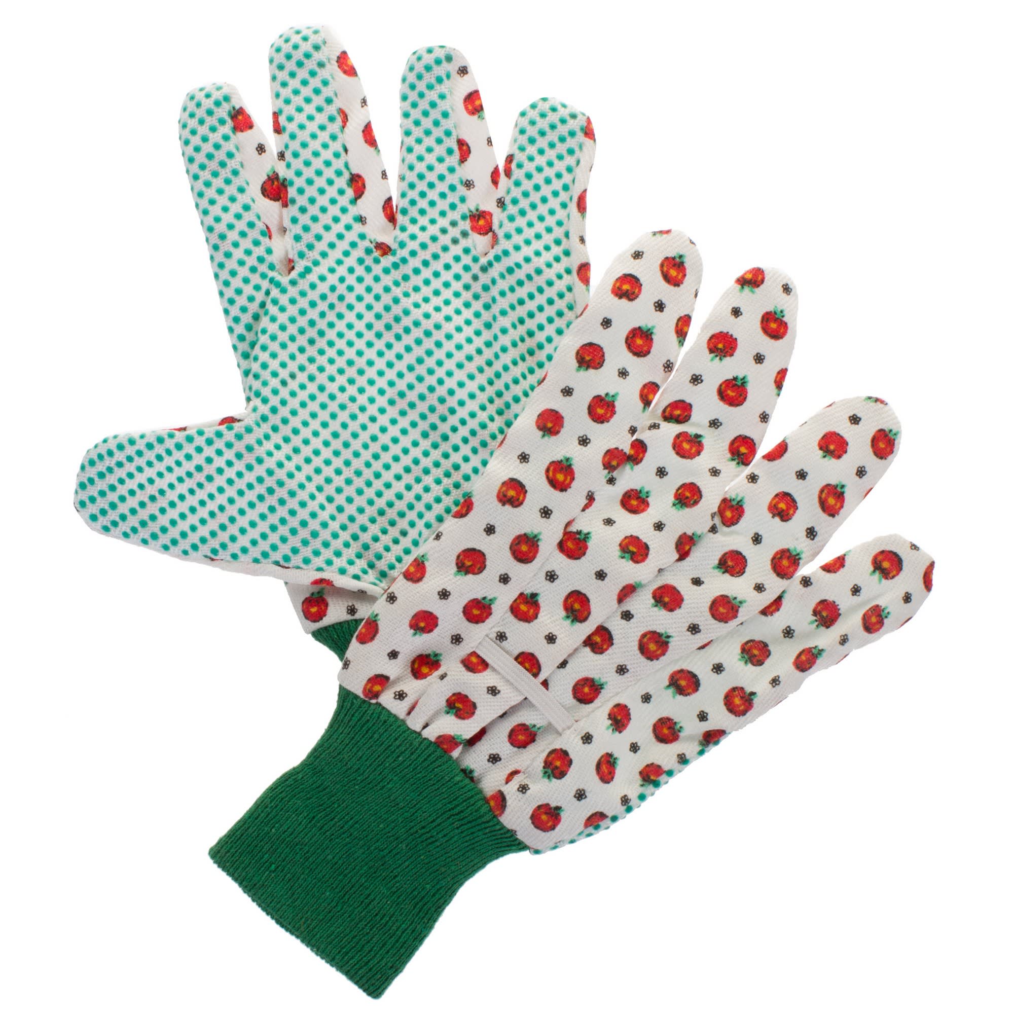 14263936 Перчатки садовые с рисунком hx-33-M, х/б-ПВХ Santreyd 