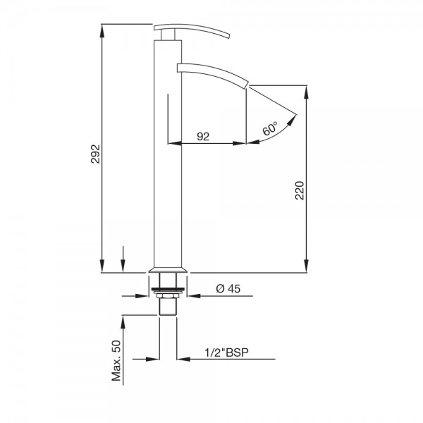 SIG-CHR-41021 Кран для раковины Artize Signac Хром  - Вид №1