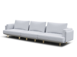 3-местный кожаный диван