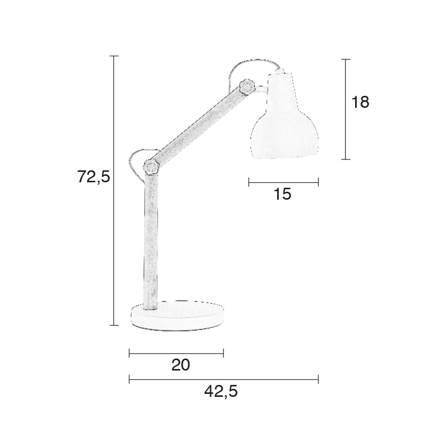 Лампа настольная Study, темно-серая Zuiver 5200013 - Вид №11