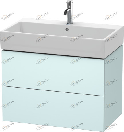 LC627700909 L-Cube Тумбочка подвесная Светло-голубой матовый декор Duravit