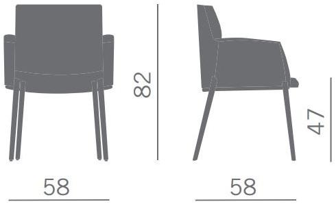 Kastel Стул из ткани с подлокотниками Kribio sun-id-1424403 - Вид №1