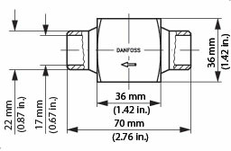 Danfoss CVH - корпус для пилотных клапанов CVH Штуцер 027F1160  - Вид №7