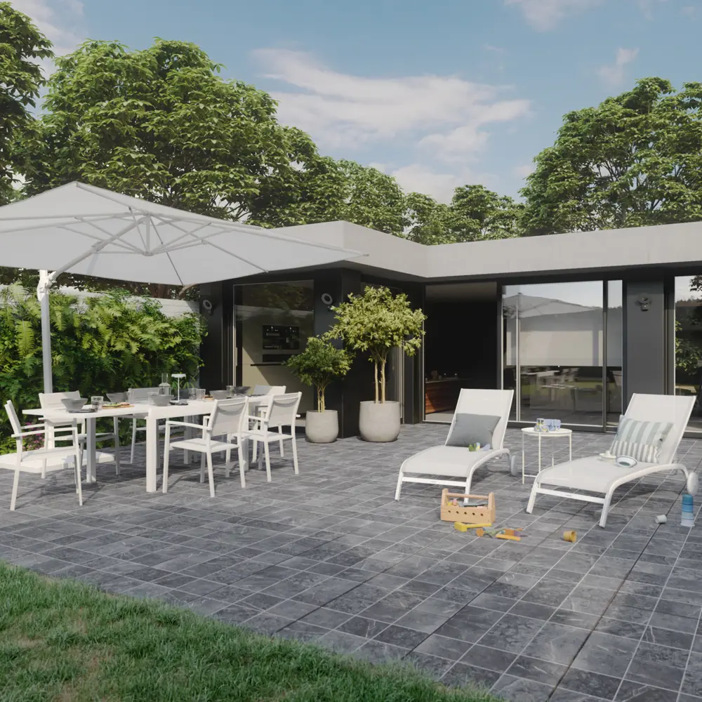 Шезлонг Naterial Lyra II 207x63x95 см алюминий/текстилен белый STLM-2136262 - Вид №20