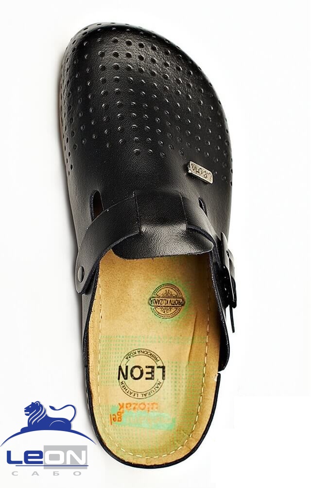 61954 Сабо "Leon" мужские черные LEON  Медицинская обувь  размер 41  - Вид №3