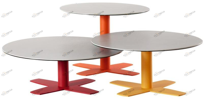 MOBLIBERICA Низкий круглый керамический журнальный столик Croix sun-id-1467619