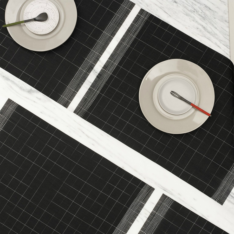 Салфетка виниловая Black/White, 36х48 см Chilewich C100478003 - Вид №1